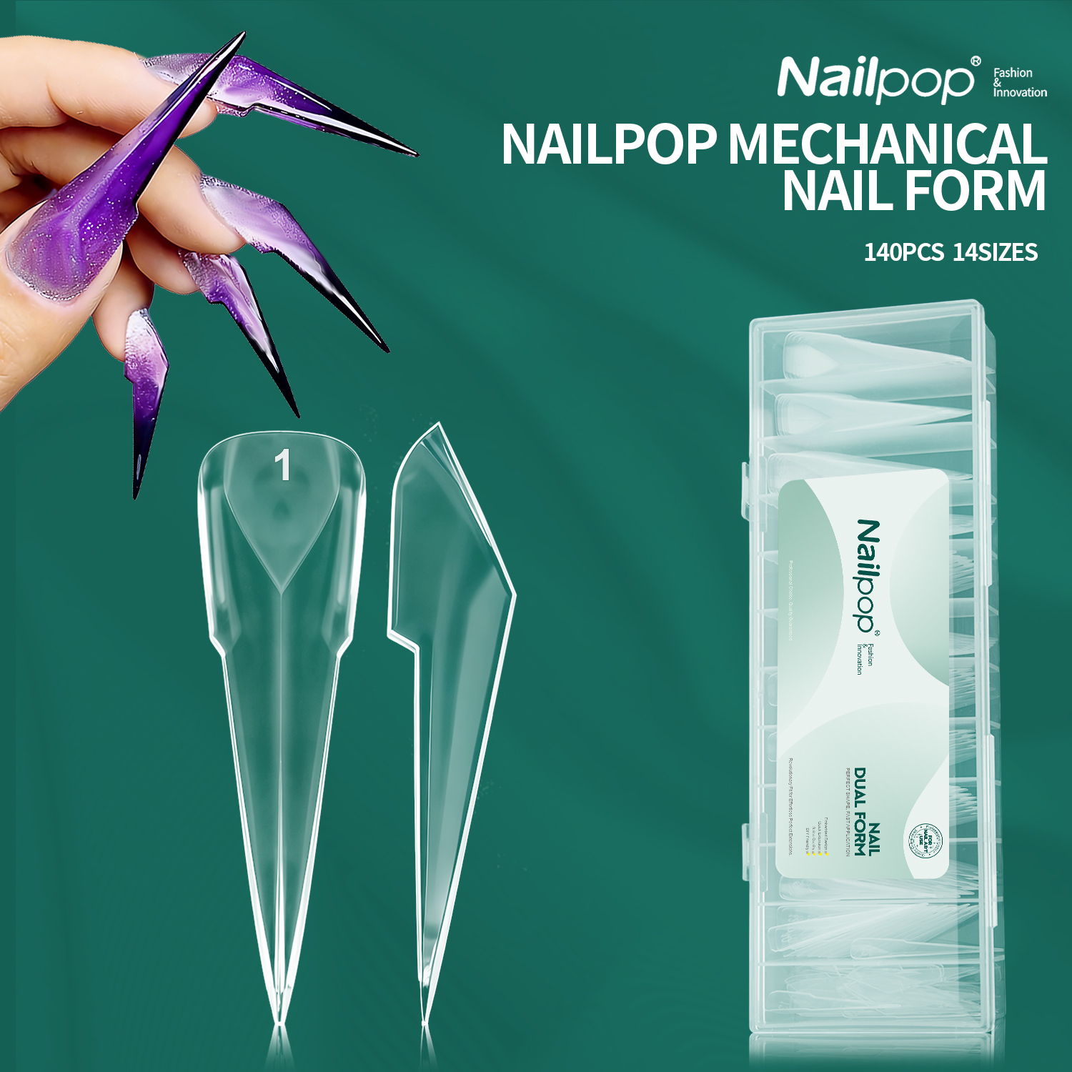 Nail Tech Accessories - Nailpop Mechanical Nail Form 70/140Pcs Unique