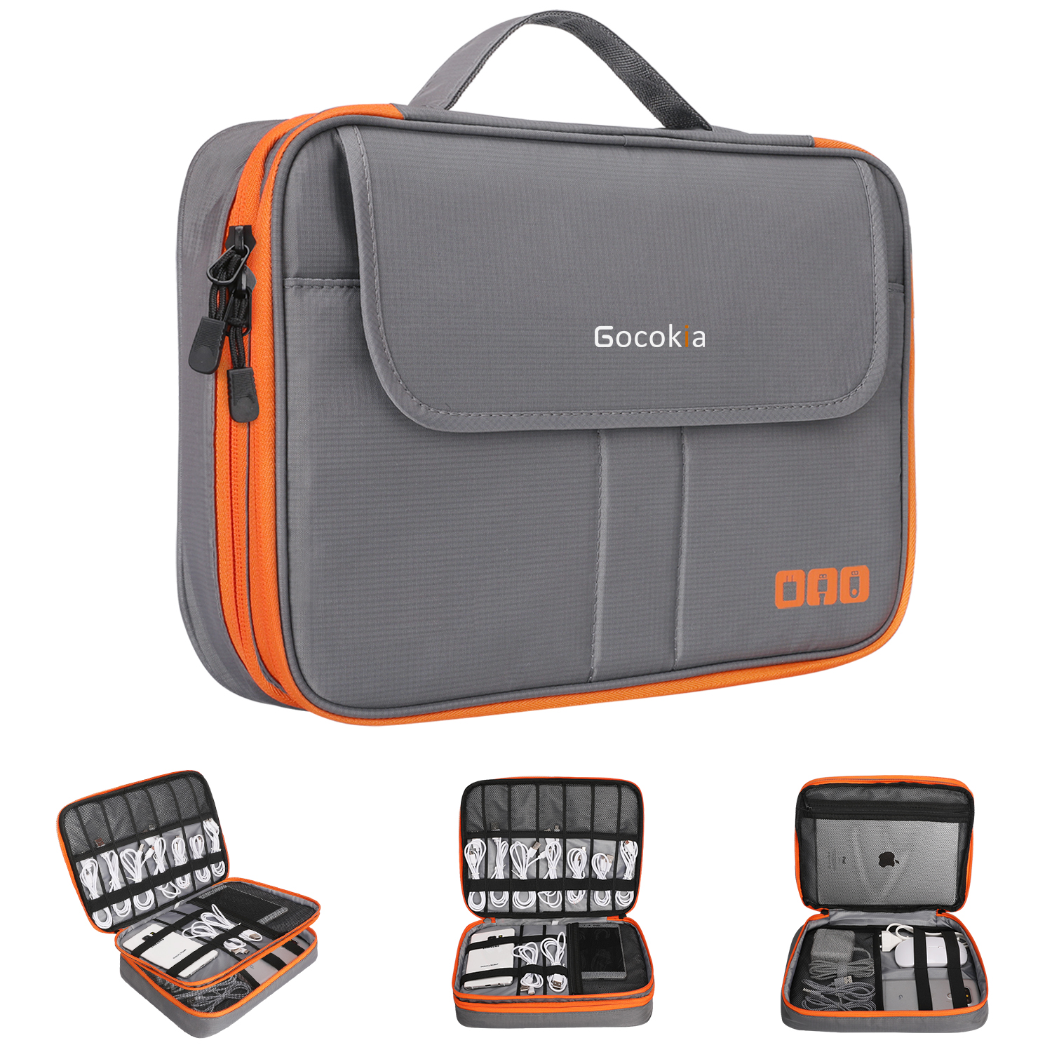 Tech Accessories Case - Double Layers Large Capacity Travel Electronic