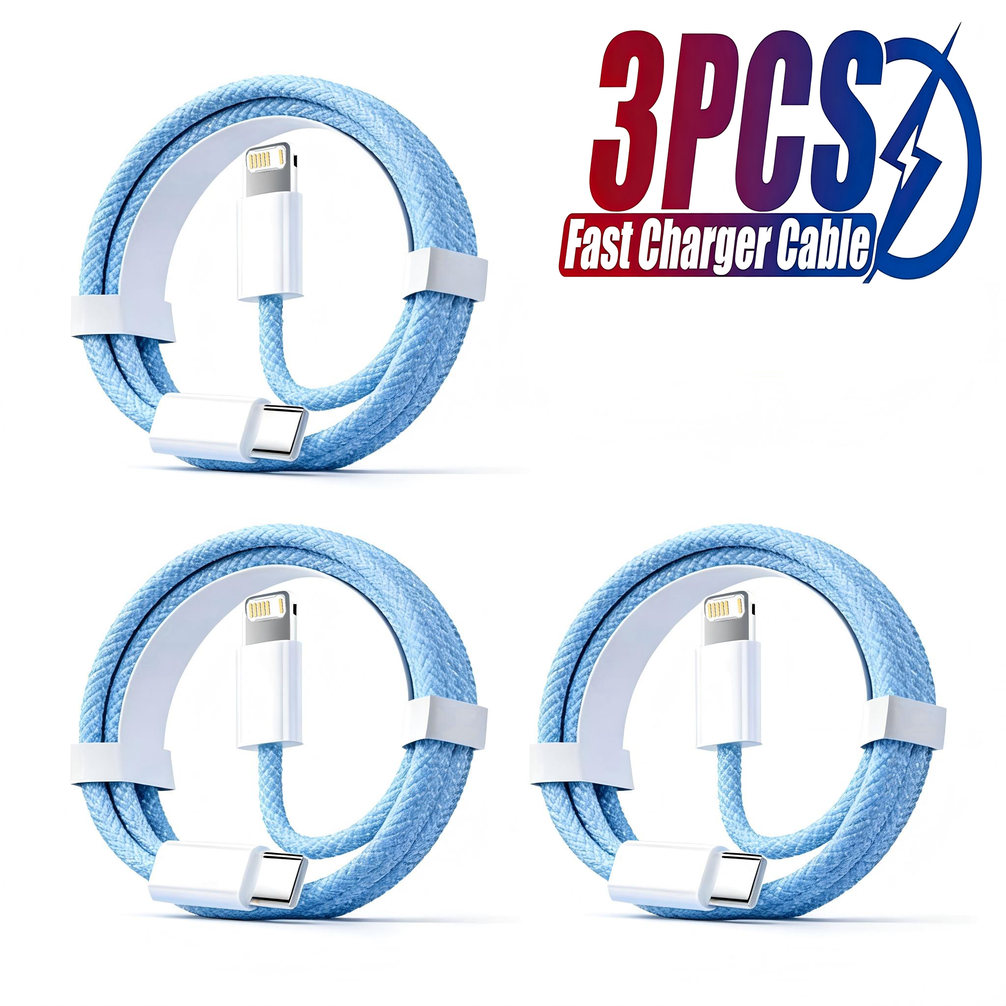 3PCS PD 30W USB Cable For iPho - Tech Accessories Apple review and price