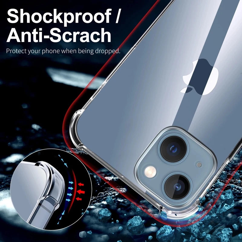 Shockproof Clear Phone Case Fo - Tech Accessories Apple review and price