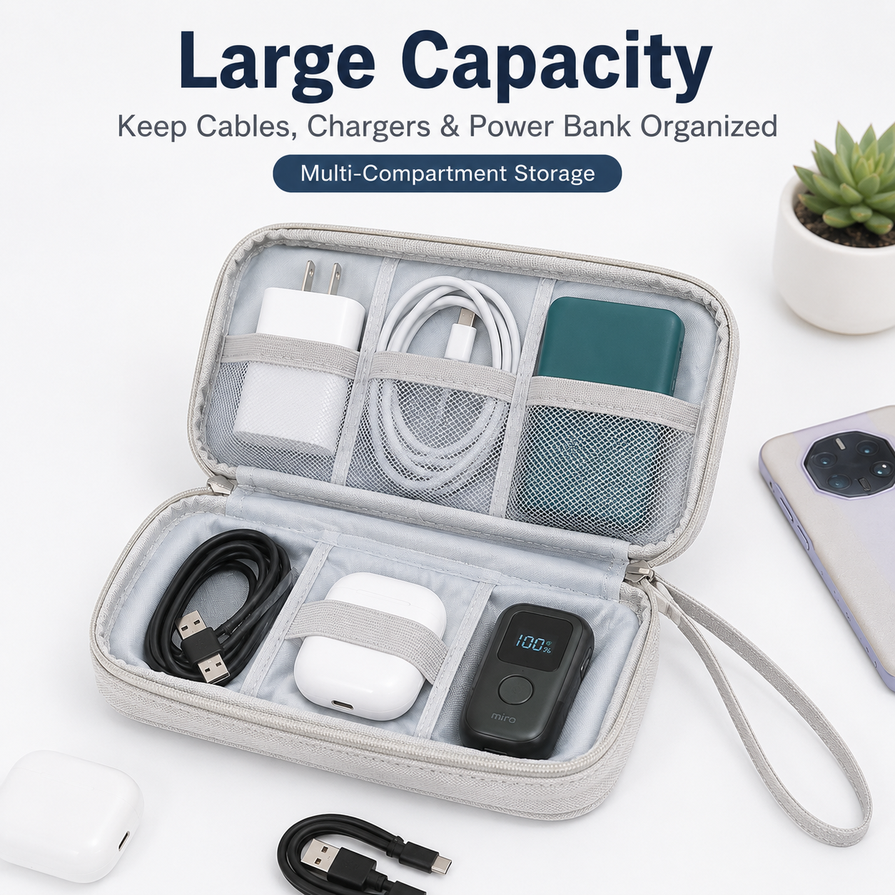 Portable Cable Organizer Bag O - Tech Accessories Case review and price