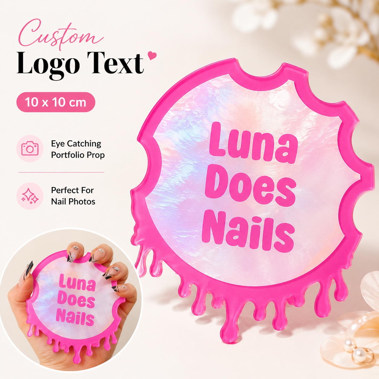 Custom Nailfie Disc Acrylic Na - Tech Accessories Logo review and price